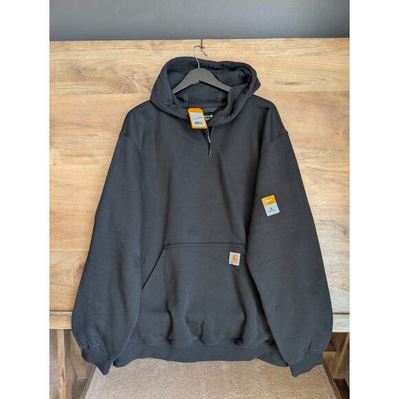 Carhartt Hoodie Men XL Black Loose Fit Midweight Long Sleeve Pullover TS0121 NWT